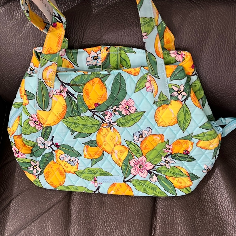 Vera Bradley triple compartment Shoulder bag in lemon grove